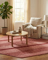Jewel Oasis Collection Area Rug - Sapphire (Rusty Pink Rose) Octagon Rusty Pink Rose  lifestyle 63