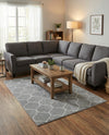 Trellis Mosaic Collection Area Rug -  Pergolatown (Light Gray) Rectangle Light Gray  lifestyle 7