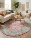 Arcadia Rugs Collection Area Rug -  Shangri-La Oval Pink  lifestyle 76