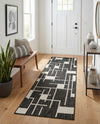 Urban Terrace Collection Area Rug -  Parkside Runner Black and White  lifestyle 24