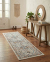 Seville Stripes Collection Area Rug -  Malaga (Ivory) Runner Ivory  lifestyle 36