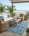 Seaside Haven Rugs Collection Area Rug -  Oceanview Rectangle Blue  lifestyle 22