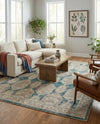 Seville Stripes Collection Area Rug -  Granada (Blue) Rectangle Blue  lifestyle 3