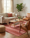 Jewel Oasis Collection Area Rug - Sapphire (Rusty Pink Rose) Square Rusty Pink Rose  lifestyle 65