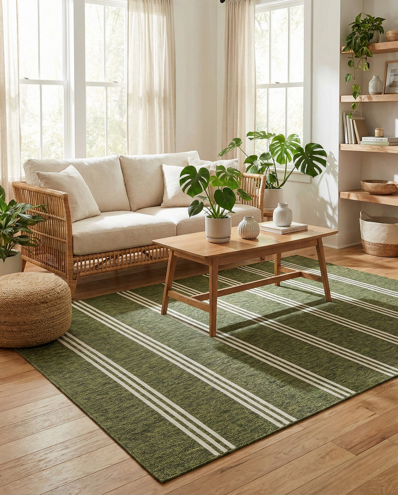 Urban Oasis Rugs Collection Area Rug -  District (Green) Rectangle Green  lifestyle 18