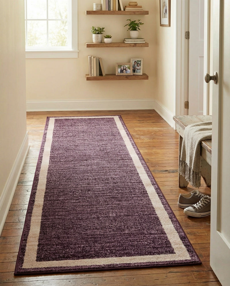 Studio Haven Collection Area Rug -  Alcove (Violet) Runner Violet  lifestyle 48