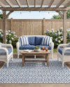Urban Oasis Rugs Collection Area Rug -  Rooftop (Blue) Rectangle Blue  lifestyle 25