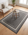 Terrace Fringe Collection Area Rug - Veranda (Black) Rectangle Black  lifestyle 37