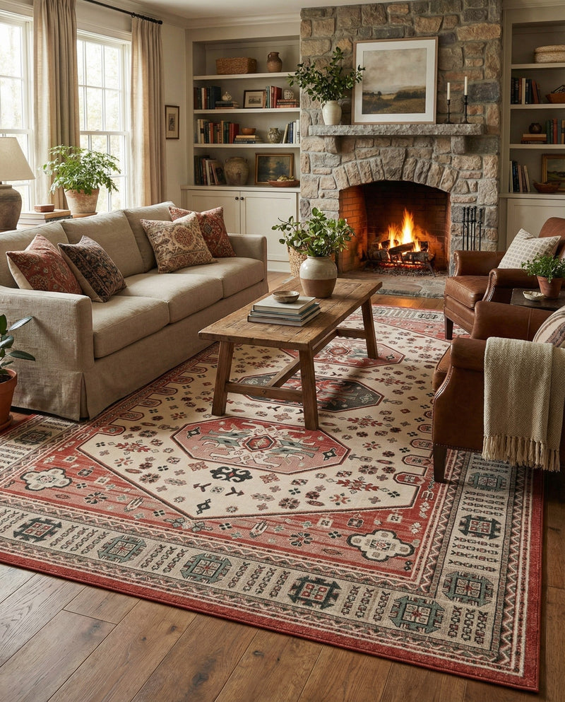 Patio Heritage Collection Area Rug - Veranda Rectangle Multi  lifestyle 4