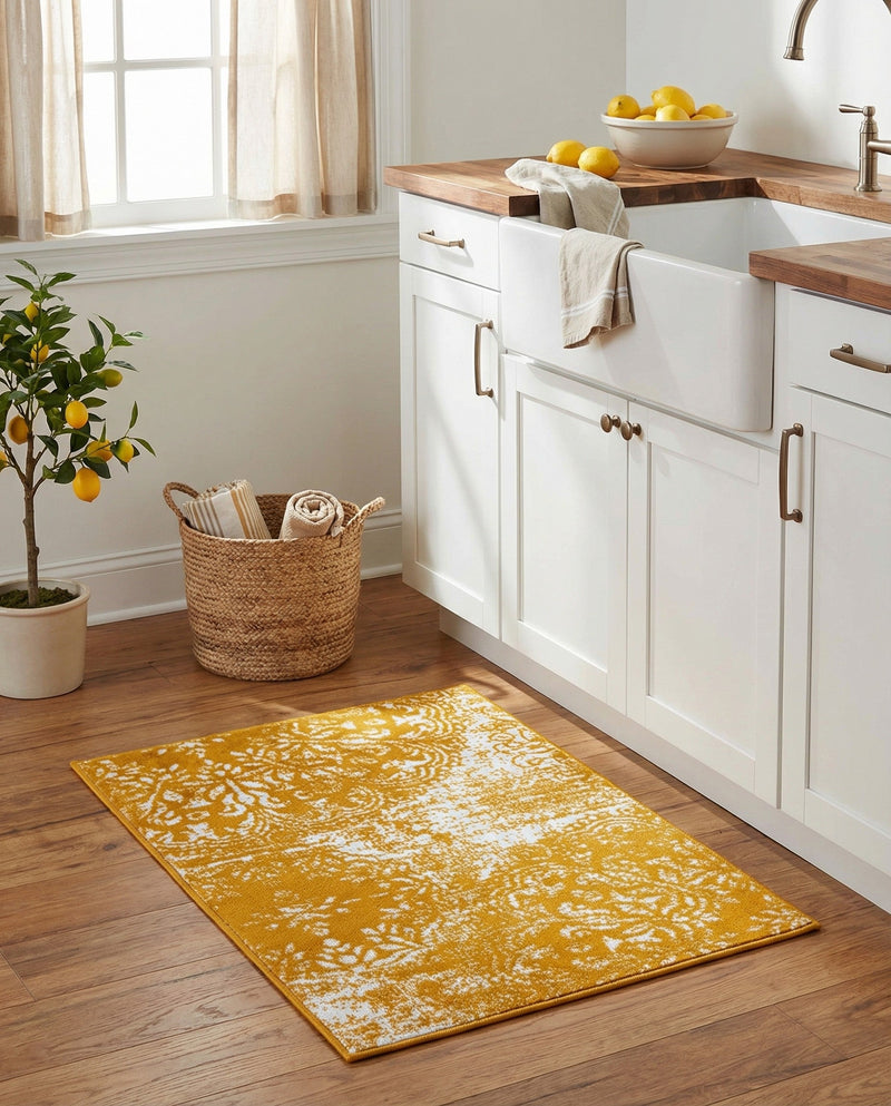 Riviera Elegance Collection Area Rug -  Monaco (Yellow) Rectangle Yellow  lifestyle 22
