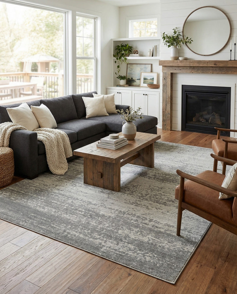 Studio Haven Collection Area Rug -  Gallery (Gray) Rectangle Gray  lifestyle 33