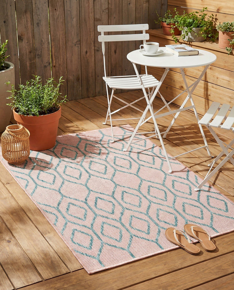 Urban Oasis Rugs Collection Area Rug -  Boulevard (Pink and Aqua) Rectangle Pink and Aqua  lifestyle 20