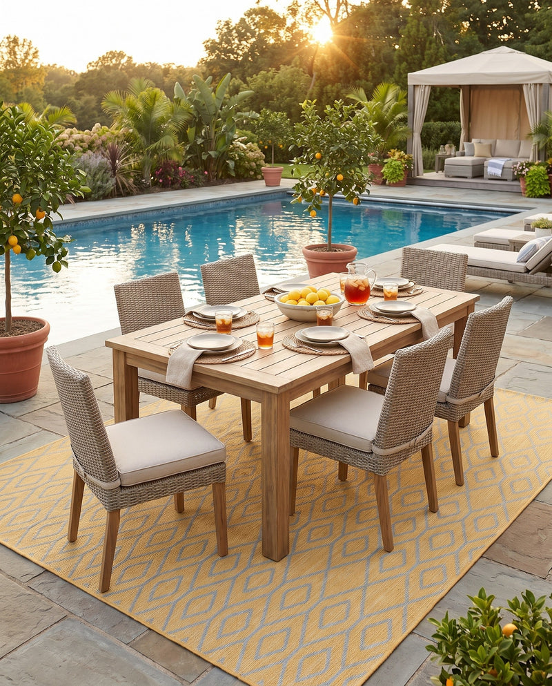 Urban Oasis Rugs Collection Area Rug -  Boulevard (Yellow and Aqua) Rectangle Yellow and Aqua  lifestyle 20