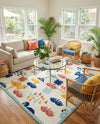Caribbean Terrace Collection Area Rug -  StLucia Rectangle White  lifestyle 17