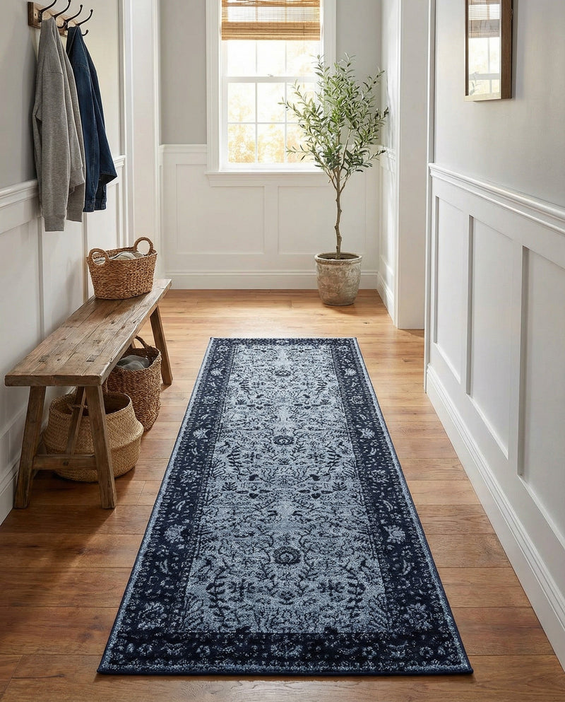 Horizon Collection Area Rug -  Apex (Blue) Runner Blue  lifestyle 32