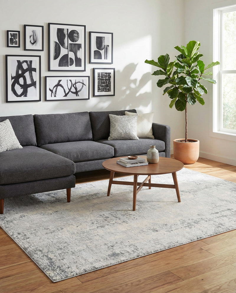 Aegean Elegance Collection Area Rug -  Ithaca Rectangle Gray  lifestyle 36