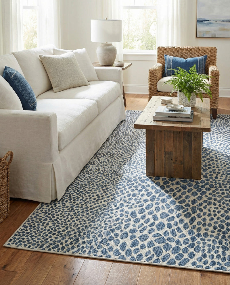 Urban Oasis Rugs Collection Area Rug -  Terrace (Blue) Rectangle Blue  lifestyle 37