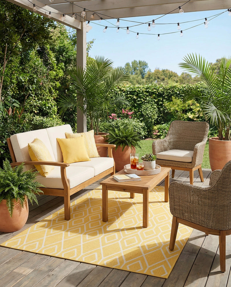 Urban Oasis Rugs Collection Area Rug -  Boulevard (Yellow Ivory) Rectangle Yellow Ivory  lifestyle 16