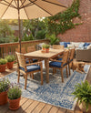 Patio Heritage Collection Area Rug - Savannah (Blue) Rectangle Blue  lifestyle 17