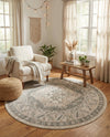 Savannah Series Collection Area Rug -  Augusta (Mink) Round Mink  lifestyle 71