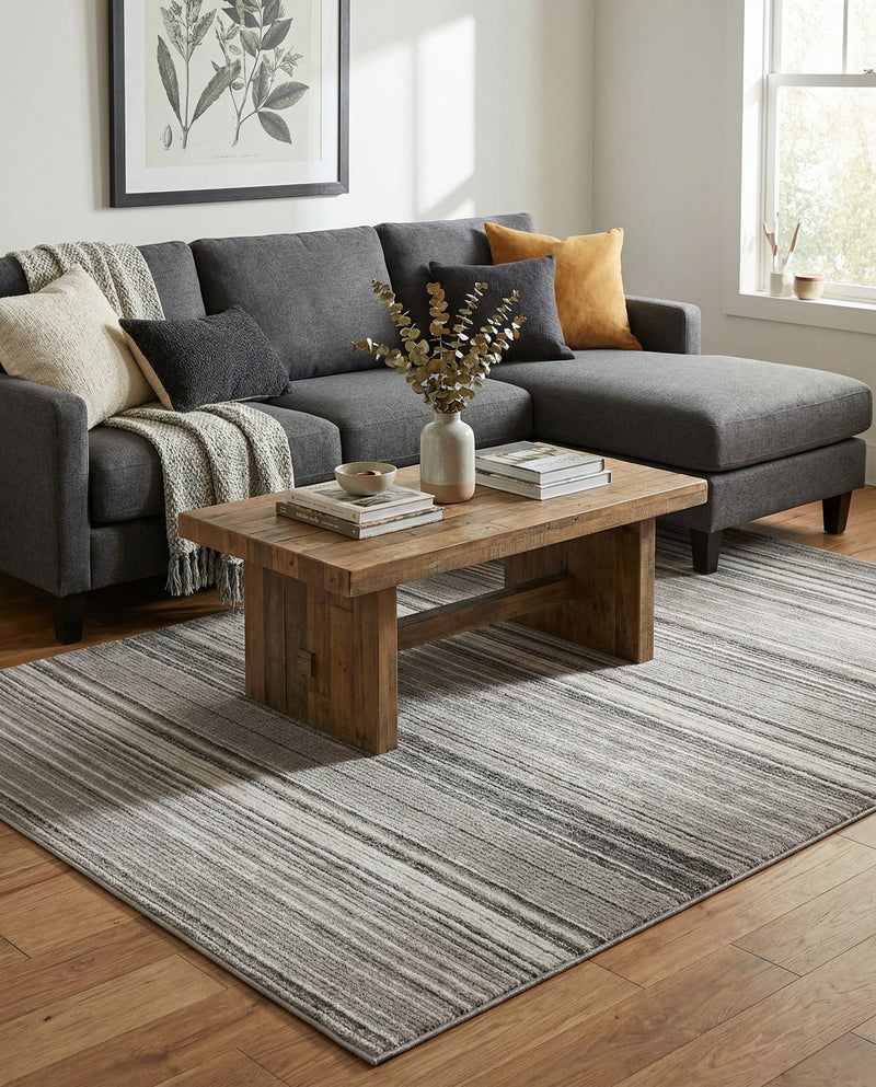 Jewel Oasis Collection Area Rug - Sapphire (Gray) Rectangle Gray  lifestyle 9