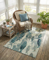 Sorrento Shores Collection Area Rug -  Praiano Rectangle Light Blue  lifestyle 11