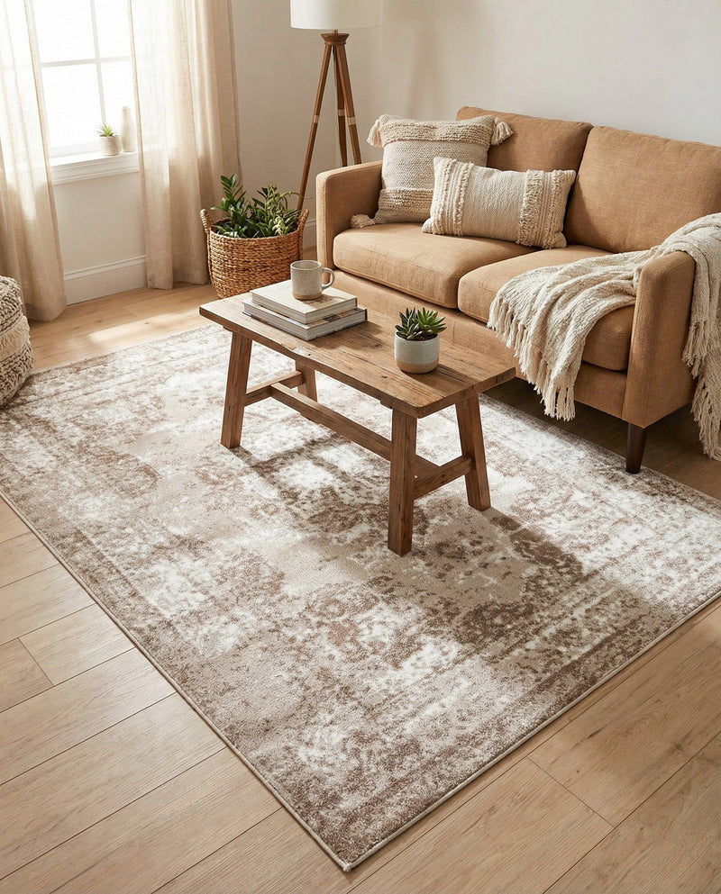 Riviera Elegance Collection Area Rug -  Menton (Beige) Rectangle Beige  lifestyle 32