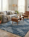 Tranquil Tides Shag Collection Area Rug -  Azure Rectangle Blue  lifestyle 25