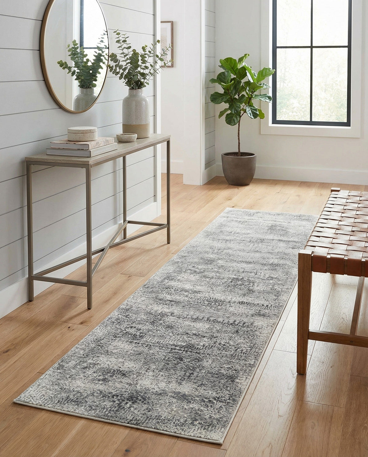 Bloomsbury Elegance Collection Area Rug -  Pimlico Runner Gray  lifestyle 145