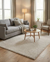 Cozy Comfort Shag Collection Area Rug - Haven (Oatmeal Beige) Rectangle Oatmeal Beige  lifestyle 6