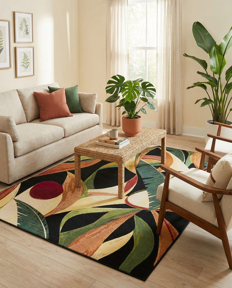 Seaside Blooms Collection Area Rug -  Tivoli Rectangle Multi  lifestyle 34