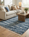 Tranquil Tides Shag Collection Area Rug -  Frost Rectangle Blue  lifestyle 18