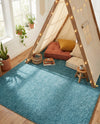 Cozy Comfort Shag Collection Area Rug - Haven (Turquoise) Rectangle Turquoise  lifestyle 20