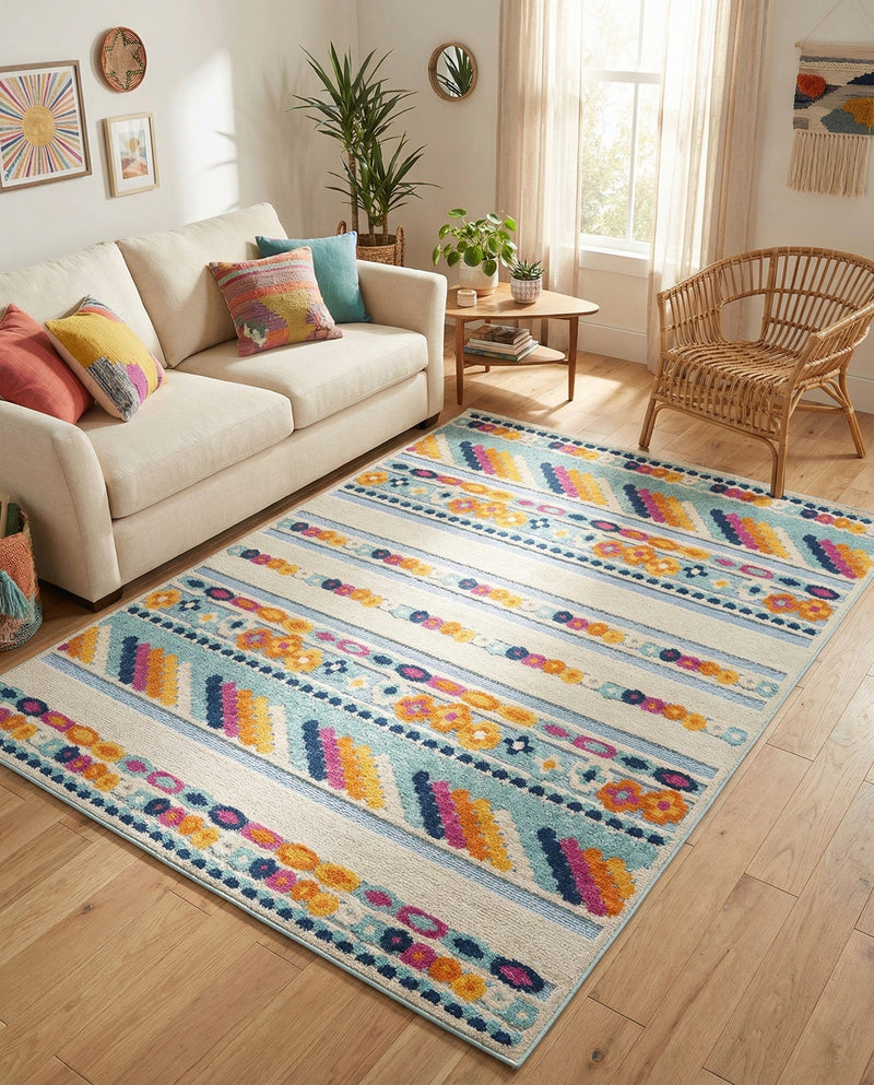 Bahama Breeze Outdoor Collection Area Rug -  Bimini Rectangle Blue  lifestyle 58