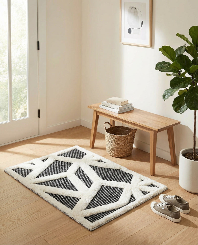 Monochrome Collection Area Rug -  Onyx Rectangle Gray  lifestyle 38