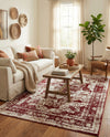 Riviera Elegance Collection Area Rug -  Menton (Burgundy) Rectangle Burgundy  lifestyle 31