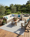 Seaside Stripes Collection Area Rug -  Boardwalk (Beige) Rectangle Beige  lifestyle 29
