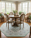 Savannah Series Collection Area Rug - Charleston (Mint) Octagon Mint  lifestyle 45