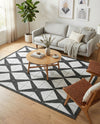 Urban Terrace Collection Area Rug -  Hudson Rectangle Black and White  lifestyle 14