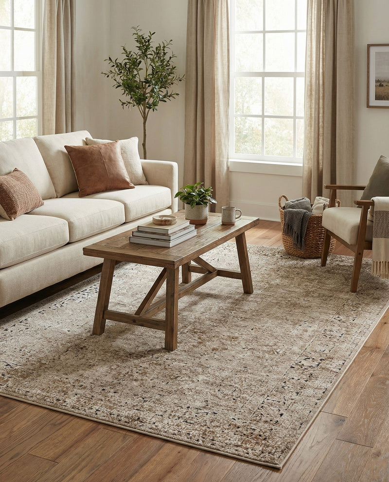 Coastal Manor Collection Area Rug -  Marina Rectangle Beige  lifestyle 29