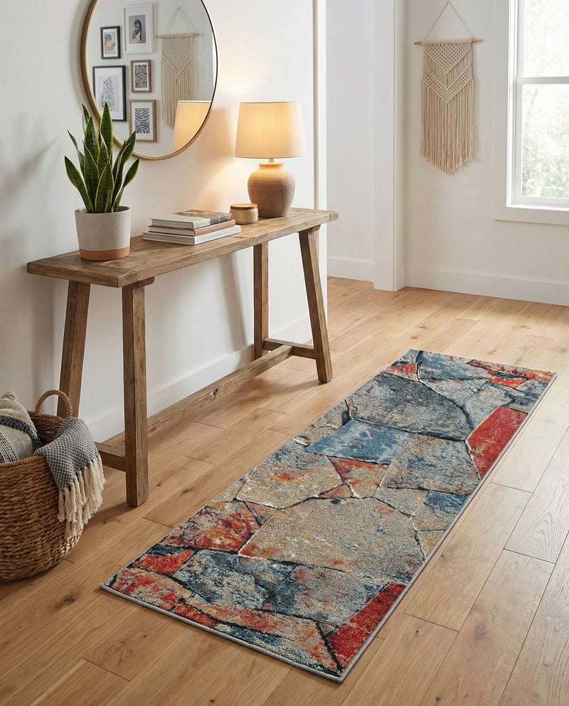 Urban Terrace Collection Area Rug -  Boulevard Runner Multi  lifestyle 76
