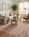 Seville Stripes Collection Area Rug - Cadiz (Brick Red) Rectangle Brick Red  lifestyle 27