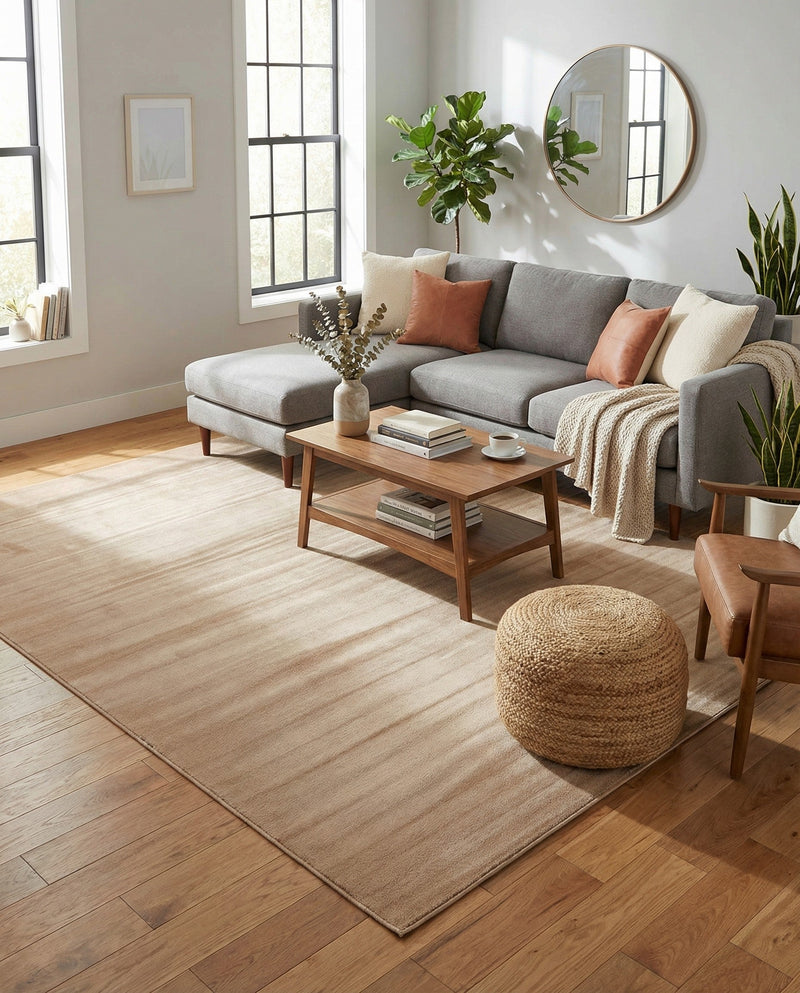 Soho Elegance Collection Area Rug - Chelsea (Light Brown) Rectangle Light Brown  lifestyle 11