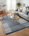 Copenhagen Edge Collection Area Rug -  Vesterbro Rectangle Blue  lifestyle 38