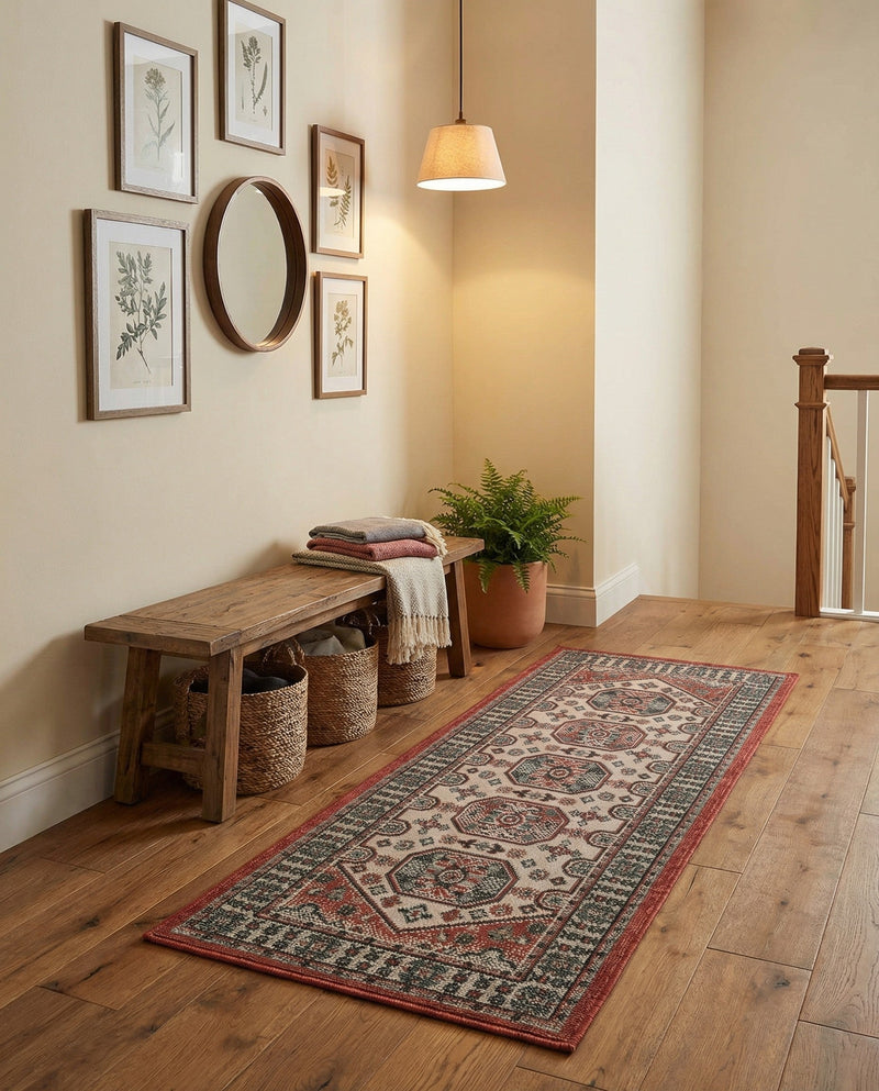 Patio Heritage Collection Area Rug - Veranda Runner Multi  lifestyle 70