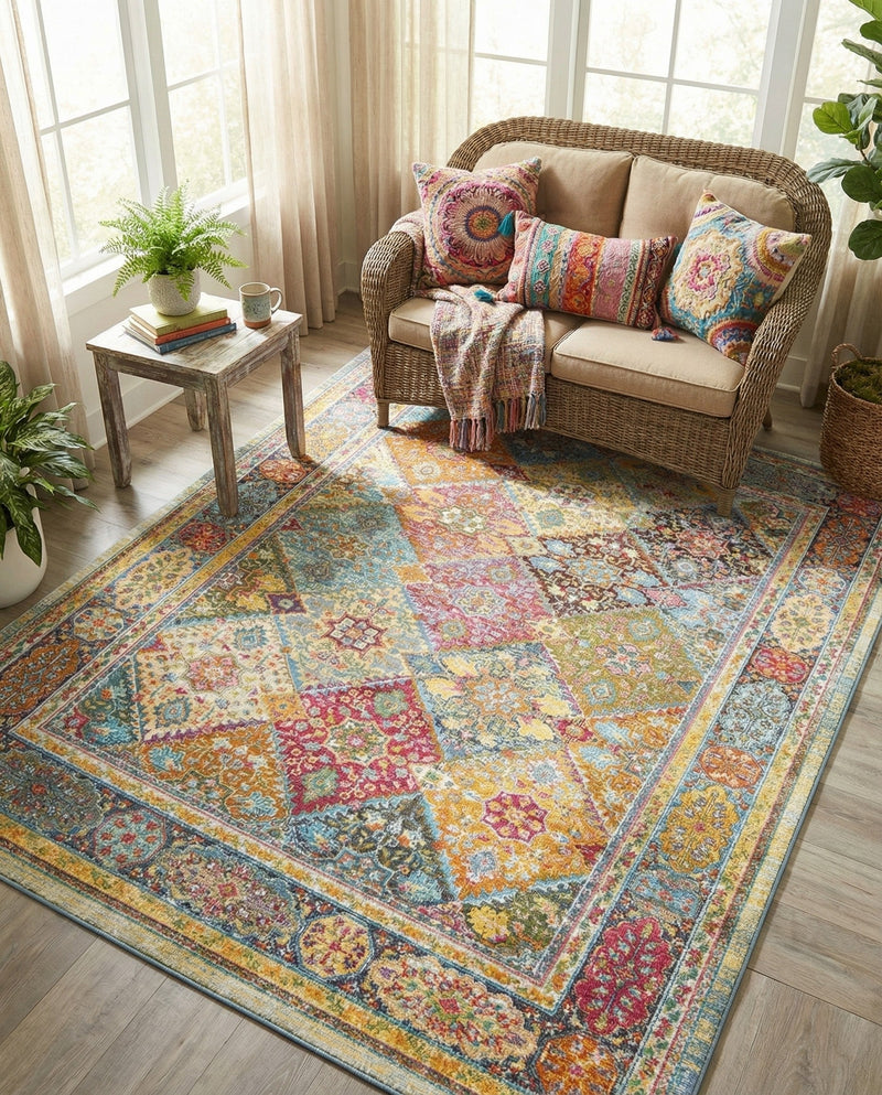 Caribbean Breeze Collection Area Rug -  Grenada Rectangle Multi  lifestyle 19