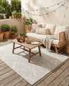 Desert Nomad Terrace Collection Area Rug - Sahara (Gray) Rectangle Gray  lifestyle 25