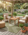 Urban Terrace Collection Area Rug -  Chelsea (Green) Rectangle Green  lifestyle 11