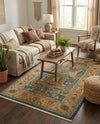 Persian Elegance Collection Area Rug -  Khorramabad Rectangle Navy Blue  lifestyle 13