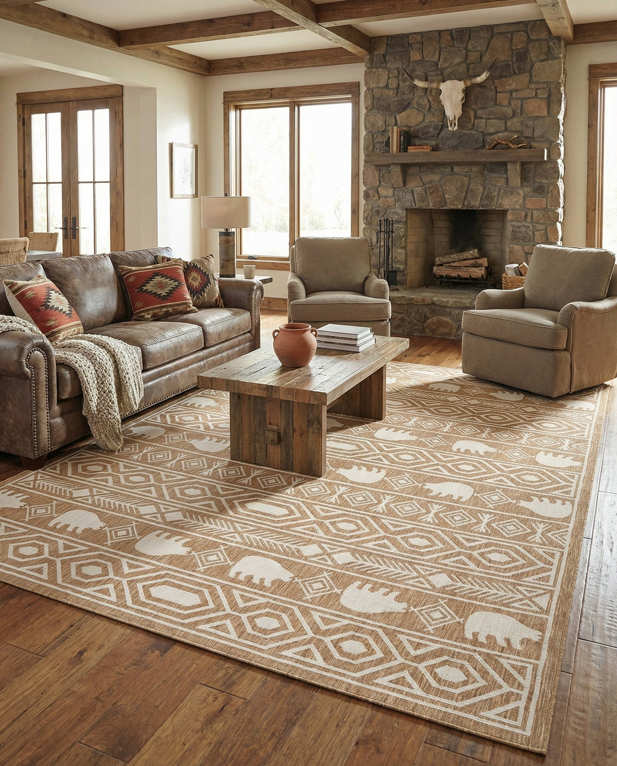 Mesa Oasis Rugs Collection Area Rug - Sundown Rectangle Taupe  lifestyle 21